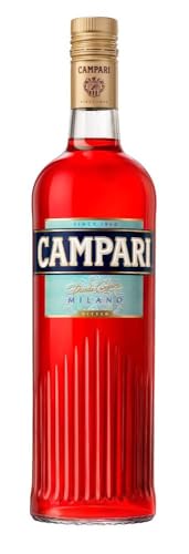 Campari Bitter Aperitif - Italienische Aperitif-Legende in 1 l Flasche - Für erfrischende, fruchtig Cocktail Klassiker wie Negroni, Spritz und Soda - 1,0 l