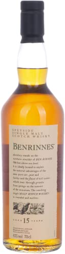 Benrinnes 15 Jahre | Single Malt Scotch Whisky | Flora & Fauna Kollektion | Limitierte Abfüllung | Raritätensammlung | handgefertigt in der schottischen Speyside | 43% vol | 700ml Einzelflasche |