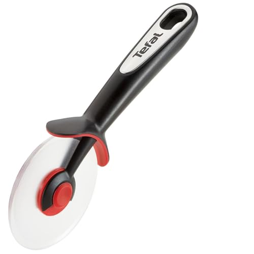 Tefal Ingenio K20711 Pizzaschneider | Durchmesser 30 cm | Material: Kunststoff |Leicht zu reinigen | Spülmaschinengeeignet | Farbe: Schwarz/ Rot, 29.8 x 13.2 x 8.8 cm