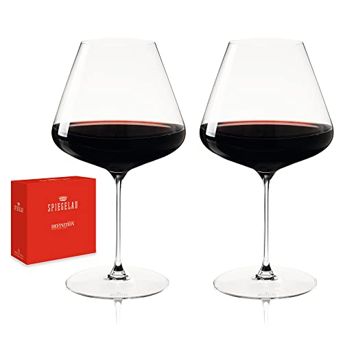 Spiegelau 2-teiliges Burgunderglas Set, Weingläser, Kristallglas, 960 ml, Definition, 1350160