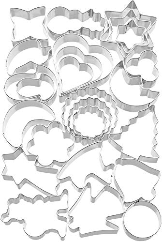 Original Kaiser Ausstechformen Weihnachten 25-teilig, Plätzchen Ausstecher, Keksausstecher, Plätzchenausstecher, Cookie Cutter, zum Ausstechen von Plätzchen, Keksen, Fondant