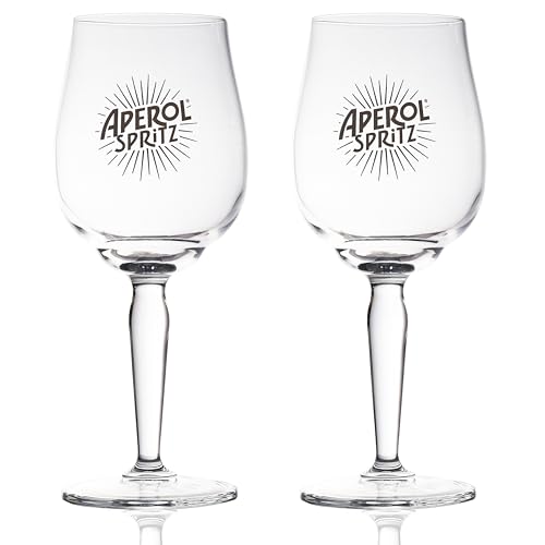 2 Stück Originale Aperol Spritz Gläser 1919 Cocktailglas Cocktailgläser Set - transparent