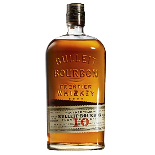 Bulleit 10 Jahre Bourbon - American Frontier Whiskey, Ultra-Premium-Whiskey, handgefertigt in Kentucky, 45.6% vol, 700ml Einzelflasche