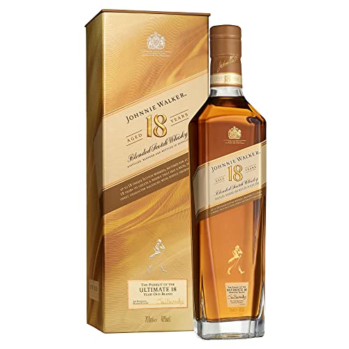 Johnnie Walker 18 Jahre | Blended Scotch Whisky | handgefertigt aus Schottland | 40%vol | 700ml Einzelflasche