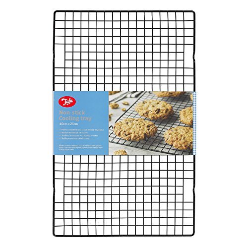Tala 10A21605 Antihaft-Kühlablage für Kuchen und großes Brot, 40 x 25 cm, schwarz