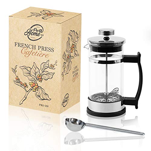 Pro@Home43 French Press Kaffeebereiter 0,35L für 2 Tassen (auch 0,6L),...