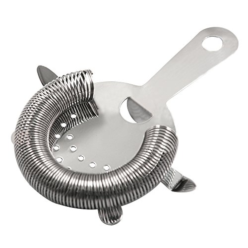 SKY FISH VKING Cocktail Strainer, Stainless Steel Cocktail Strainer Stainless Steel Colander Strainer Bar Trainer with 4 Forks