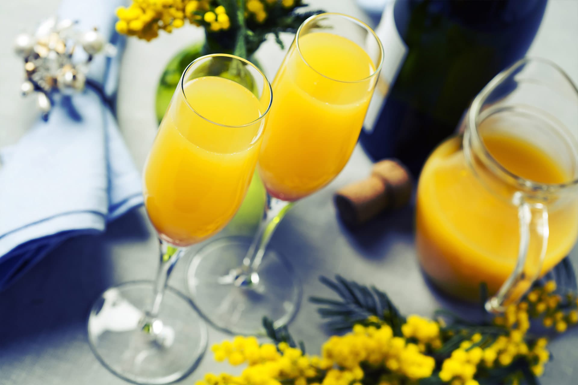 Mimosa recipe - sparkling wine with orange juice